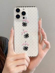 1pc Lace Cherry Polka Dot Pattern Lens Protector Cover Compatible With Samsung, Nothing, Pixel, INFINIX, Apple, Xiaomi Redmi