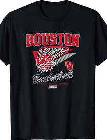 Houston Cougars Basketball_ 2025 March Madness Net - NCAA T-Shirt - màu đen - Xem 1