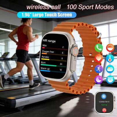 Smart Watch 2.2" HD Touch Screen Smart Watches For Men Women With Heart Rate, Blood Oxygen Monitor, Sleep Monitor IP68 Waterproof,Smart Watches For Android IOS IPhones