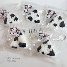 1pc 2026 New Squishy Slow Rebound Stress Relief Toy - Super Soft Milky Cow Pattern Triangle Rice Ball Squeeze Toy - Birthday Gift - Perfect Gift - Collectible Display - Hobby Collection - Gift For Others - Multicolor - View 10
