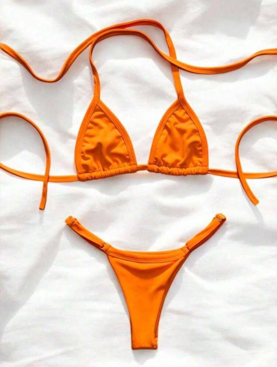 Women's Summer String Bikini With Adjustable Sides - trái cam - Xem 1