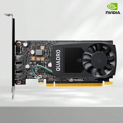 Nvidia Quadro P400 2GB GDDR5 workstation grafische kaart, 3x Mini DisplayPort, 4K-ondersteuning, volledig formaat, enkel slot, ideaal voor CAD, ontwerp en productiviteit met meerdere monitoren (OEM-verpakking)