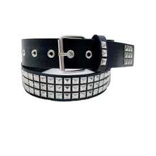 Street 1PC Stylish Punk Style Rivet Decor Versatile Jeans Belt Dress Belt Halloween Summer, School Fall, Autumn, Halloween - màu đen - Xem 3