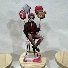 1个可爱蓝色锁形动漫钥匙扣，音乐艾萨克亚克力钥匙扣，凪动漫钥匙扣，巴基挂绳，汽车钥匙扣，崇礼书包挂件，可爱包包配件汽车用品，15厘米 - 彩色 - 查看 4