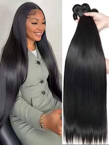16A Raw Bundles Human Hair Straight, 4 Bundles 18 20 22 24 Inch Straight Bundles Human Hair, Triple Lifespan Virgin Remy Hair - S1 - 查看 1