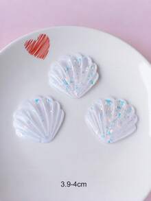 10pcs/Set Starfish, Shell, Heart, Butterfly DIY Shoe Charms, Suitable For Hollow Out Clogs, Beach Sandals, Flip Flops - Blue and White - View 5