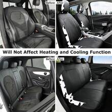 5-Seat Or 2 Seat Set PVC Leather Cow Print Car Seat Covers - Universal Waterproof Cushion Protectors For Front & Rear Seats, Durable Non-Slip Fit For Cars Trucks SUVs - 5 Seat Covers - View 8