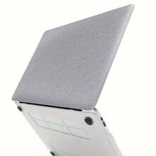 Shimmering Star Protective Case (Glitter PU Leather-Look Top Cover + Clear Back Cover) - Silver - View 1