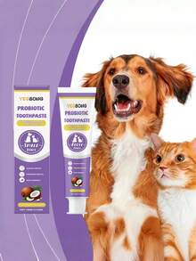 Pet Probiotic Toothpaste - Cleans Pet Teeth, Removes Stains & Tartar, Freshens Breath, Oral Care For Dogs & Cats - Multicolor - View 13