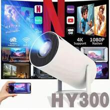 Mini Proyector Portátil, Soporte Nativo 1080P con Decodificación 4K, 200 Lúmenes ANSI, Equipado con Sistema Operativo Android 11, WiFi 6, Soporte Giratorio de 180°, Proyector de Video para Equipo de Oficina - Blanco - Ver 2