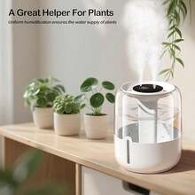 6.8L Air Humidifier For Sleep & Plant Care – Dual Mist Nozzles, 3-Degree Mist Output, Built-In Night Light, One-Touch Fill & Quick-Clean Design – Silent Operation For Bedroom, Office - 米色 - 查看 4