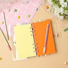 6-Ring Binder Cover | Transparent Budget Tabs, Yellow, Purple, Pink - Durable & Fashionable PVC Material, Suitable For Office Or School, Modern Binder - Multicolor - View 6