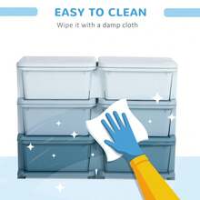 Blue Kids' Storage Organizer – 6-Drawer Unit For Toys & Bedroom - bawaan - View 6