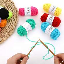 14/24/36 peças Mini Fio de Tricô, 14/24/36 Cores, Fio Misto Confortável para Artesanato DIY, Costura de Roupas, Tricô de Cachecol e Chapéu Feitos à Mão (Cor Aleatória, Embalagem Aleatória) - Multicolorido - Visão 5