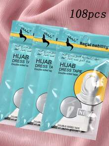 1包36片/包 头巾胶带配件 头巾遮阳篷形状款式 完美易戴 休闲头巾妙招 防滑双面胶带 - 純色 - 查看 14