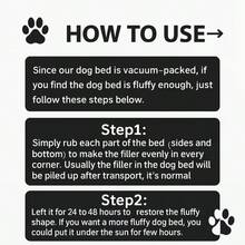 1PC Premium Thick Plush Pet Bed Sofa - Ultra Soft & Warmer Sleep Surface For Dogs & Cats, Enhanced Easy-Clean Design With Non-Slip Rectangular Base - 黑色 - 查看 2