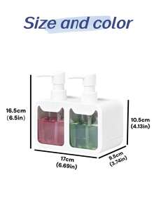 四合一厨房水槽收纳架 - 双皂液器，带海绵架和刷架，实用厨房/浴室皂液器，厨房收纳架，台面皂液器，洗洁精分配器，浴室皂液器，皂液容器，厨房配件，浴室配件，家居收纳，现代家居装饰，秋季装饰 - 彩色 - 查看 12