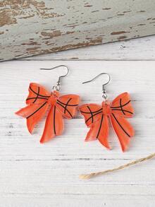 1 Đôi bông tai nữ lấy cảm hứng từ thể thao, kiểu dáng cổ điển, hình nơ bằng acrylic, dùng trong bóng chày, bóng đá, bóng rổ, bóng mềm, phụ kiện ngày thi đấu, quà tặng cho người đam mê thể thao. - Nhiều màu - Xem 9