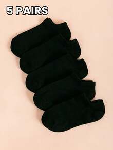 5 pares Calcetines tobilleros unicolor