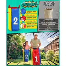 - Juegos de carnaval al al aire ltima intervensin, bolsas de saco de patatas para nios y adultos, carreras de rels de cuchara de huevo, bandas de carreras de 3 patas, juegos de cola, - Multicolor - Ver 6