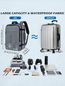 NEWHEY 男士旅行背包 大号 40L 登机箱背包 飞机手提行李背包 电脑包 17.3 英寸休闲背包 - 彩色 - 查看 6