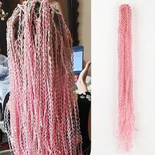 Synthetic Long Curly Zizi Braids Crochet Thin Box Braids Twist Synthetic Braiding Hair 24 Inch Freetress Crochet Braid Locs - Multicolor - View 21