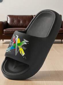 Dép lê thời trang mới, kiểu dáng đơn giản, cá tính, thích hợp mang hàng ngày. Đế dày chống trơn trượt, thoáng khí, mềm mại và thoải mái. Chất liệu EVA, được thiết kế dành cho phòng tắm, kháng khuẩn, chống trơn trượt, bảo vệ chân, nhanh khô. Thiết kế siêu giảm sốc, phù hợp cho bãi biển/đường phố ngoài trời/phòng ngủ/phòng tắm trong nhà, v.v. [Nên chọn size lớn hơn một size so với size thông thường để thoải mái hơn] - màu đen - Xem 4