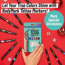 BIC BodyMark Temporary Tattoo Marker With Cosmetic Quality And Skin Safety, 8-Count In Assorted Colors - MàuB - Xem 3