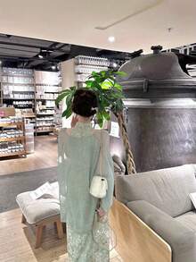 Women Midi Dresses - 單件綠色防曬上衣(高品質版) - 查看 5