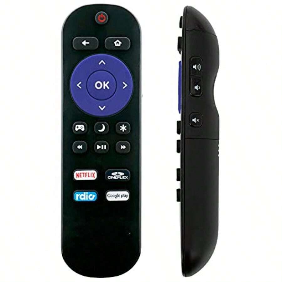 Replacement Remote Control For Insignia Roku Ready TV NS-40DR420NA16 NS-48DR420NA16 NS-48DR420CA16 NS-40DR420CA16 NS-32DR420NA16 NS-55DR420NA16 NS40DR420NA16 NS48DR420NA16 NS48DR420CA16 Black Ergonomic Design Long-Lasting Battery - màu đen - Xem 1