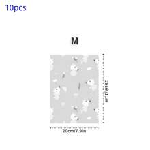 50个透明服装拉链包装袋，自封包装袋，卡通图案包装袋，节日礼品包装袋，服装包装袋，防水塑料袋，可重复使用自封拉链包装袋，旅行和日常收纳袋，以及服装分类包装袋 - 彩色 - 查看 11