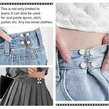 4pcs Invisible Adjustable Waist Belt & Button Extender, Clothing Accessories (No Cardboard Packaging) - Silver - View 6