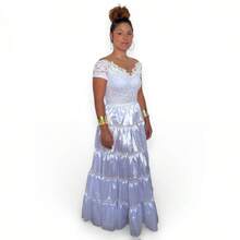 Pombagira Skirt With 4 Ruffles, Umbanda/Candomblé Style - White - View 3
