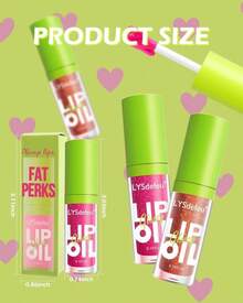 LYSdefeu Lip Oil Lip Glaze-1Pcs Big Brush Head Hydrating Pink Lip Glow Oil,Shiny Transparent Lip Gloss Plumping,Long Lasting Non-Sticky Clear Glow Reviver Lip Care Oil,Christmas Lip Makeup Gift-03# - ColorC - 查看 8