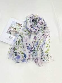 1pc Fashionable Luxury Multifunctional New Women Scarf, Soft Warm Portable Headscarf, Travel & Beach Use Sun Protection Shawl - Multicolor - View 8