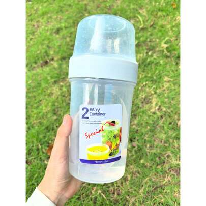1 cốc ăn sáng, có thể đựng ngũ cốc và sữa - Cốc sữa chua hai lớp kín, cũng thích hợp để đựng ngũ cốc/yến mạch/trái cây, hộp đựng thực phẩm kín, thích hợp cho văn phòng, trường đại học, du lịch, dã ngoại.