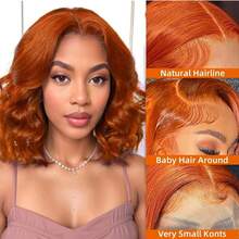 MECRY [High-Temperature Fiber Wig] 26 Inch Long High-Temperature Fiber Wig - Orange Curly Wavy Middle Part Wig For Women - 200% Density Synthetic Hair, Ideal For Cosplay And Daily Use - S350 - View 6