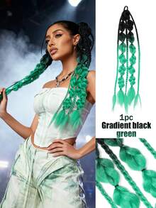 1件24英寸渐变色马尾假发，Y2K风格马尾，自然时尚的合成假发片，适合音乐节、圣诞派对和其他场合。 - 漸層 - 查看 20