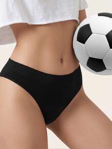 4pcs High Waist Seamless Thong Panties, Women Sexy Triangular Briefs, Seamless Underwear - Multicolor - View 3