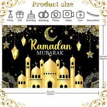 لافتة ديكور حفلة بطبعة عنقودية رجعية (82.7x59.1/70.87*53.15/59.1x39.4/39.4x29.5 /39.4*27.56 بوصة)، طباعة هندسية رجعية، هلال وكواكب مع أنماط فوانيس الاحتفالات، مناسبة لديكورات الحفلات والاحتفالات والمداخل والغرف والحدائق - متعدد الألوان - مشاهدة 19
