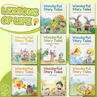 Wonderful Story Tales Picture Books, Lessons Of Life Series, Gentle Stories About Kindness, Sharing And Good Choices, Cute Illustrated Adventures With Easy Reading Text