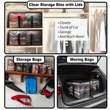 Durable Blue Black Waterproof Storage Bag - Ideal For Moving, Traveling, Camping, And Gardening/Travel Supplies | Classic Style | Rectangular, Underbed Storage - Màu xanh lam - Xem 4