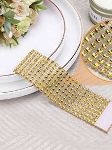 Napkin Rings,Gold Zinc Alloy Napkin Rings, Creative Open Napkin Rings,Rhinestone Napkin Ring For Restaurant, Hotel Dining Table Decor, Metal Spiral Napkin Holder, Adding Quality Touch To Your Dining Table