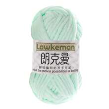 Lawkeman 1包/50克超柔软毛绒雪尼尔粗线，适用于钩编和棒编，约50克/包，蓬松柔软，适合手工编织毯子/工艺品/帽子/鞋子/袜子等，粗涤纶柔软针织钩编线 - 彩色 - 查看 32