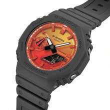 Casio 卡西欧 G-SHOCK 火焰渐变腕表，防震 200 米防水 奢华运动男士腕表 GZXGA-2100FL-8A - 均碼 - 查看 1