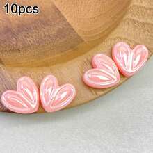 10pcs Colorful Acrylic Rabbit Ear & Heart Shaped Beads, DIY Jewelry Making, Craft Supplies, Friendship Gifts, Home Decor, Small Accessories - DIY - View 15