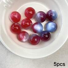 5pcs Colorful Acrylic Reversible Beads, DIY Jewelry Making, Craft Supplies, Friendship Gifts, Home Decor, Small Accessories - DIY - View 7