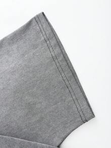 The Masters Pattern Vintage Washed High-Quality Pure Cotton Double-Sided Printed T-Shirt, Men's T-Shirt, Summer Vintage, Off-The-Shoulder Sleeve, Round-Neck Top, Short Sleeve - 灰色 - 查看 4