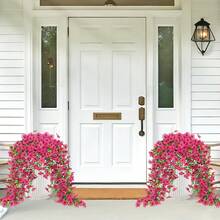 1 قطعة من الأزهار المعلقة الاصطناعية، أوراق الأوكالبتوس المزيفة للتزيين المنزلي وحفلات الزفاف والحفلات، ديكورات منزلية وحدائق وأعراس، ديكور الربيع، ديكور عيد الحب، قوس الزفاف، الجدران، الحديقة، النباتات الخضراء، غرفة النوم، المكتب الخارجي، ديكور الحفلات - روز أحمر - مشاهدة 6