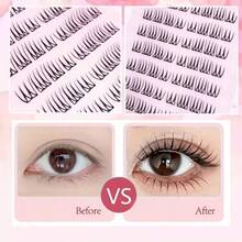 LIMEIKAI 80pcs Of Self-Adhesive Eyelash Clusters,No Glue. They Come In Mixed Lengths Of 9-10Mm, With A C Curl, Are Glue-Free, And Do Not Need Removal, Making Them Natural And Lightweigh - C - View 11